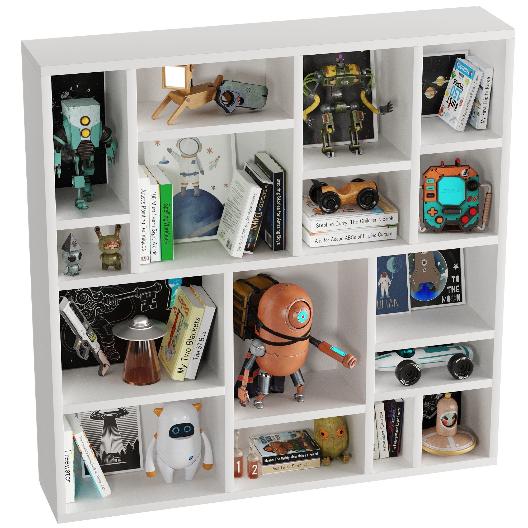 Children Room Set 6 Scifi Set 3D model_4