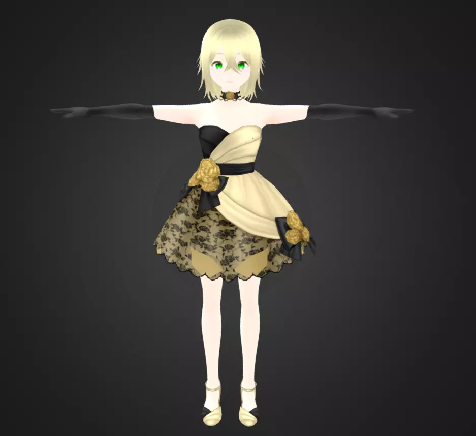 Princess Anime Girl - Fully Rigged 3D Model Free 3D model_0