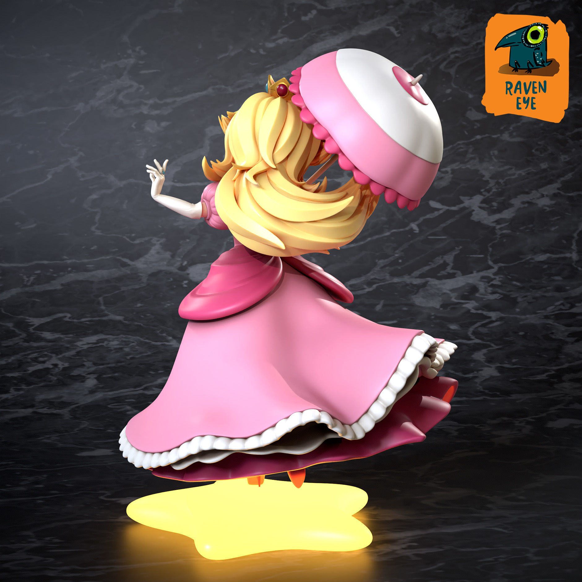 Princess Peach from super Mario Ready to print 3D print model_3