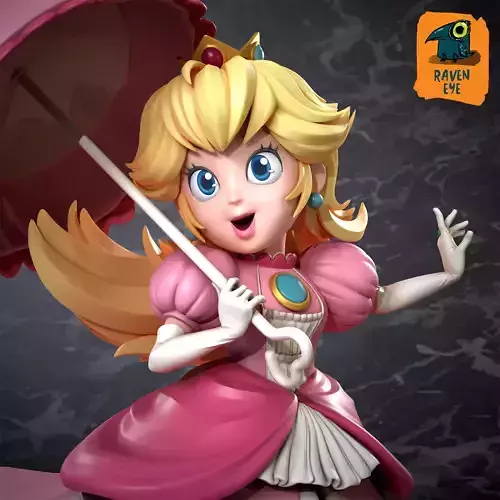 Princess Peach from super Mario Ready to print 3D print model