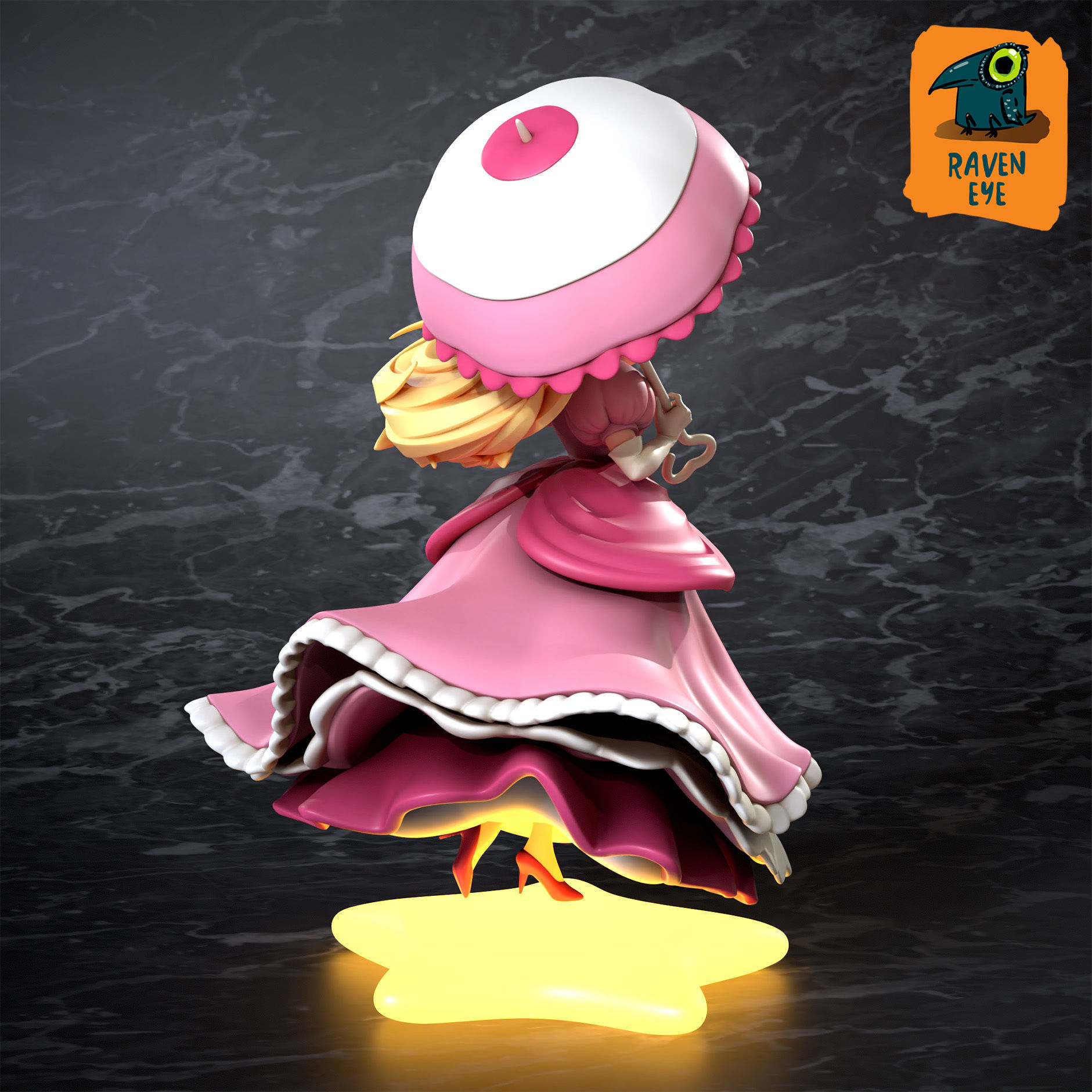 Princess Peach from super Mario Ready to print 3D print model_2