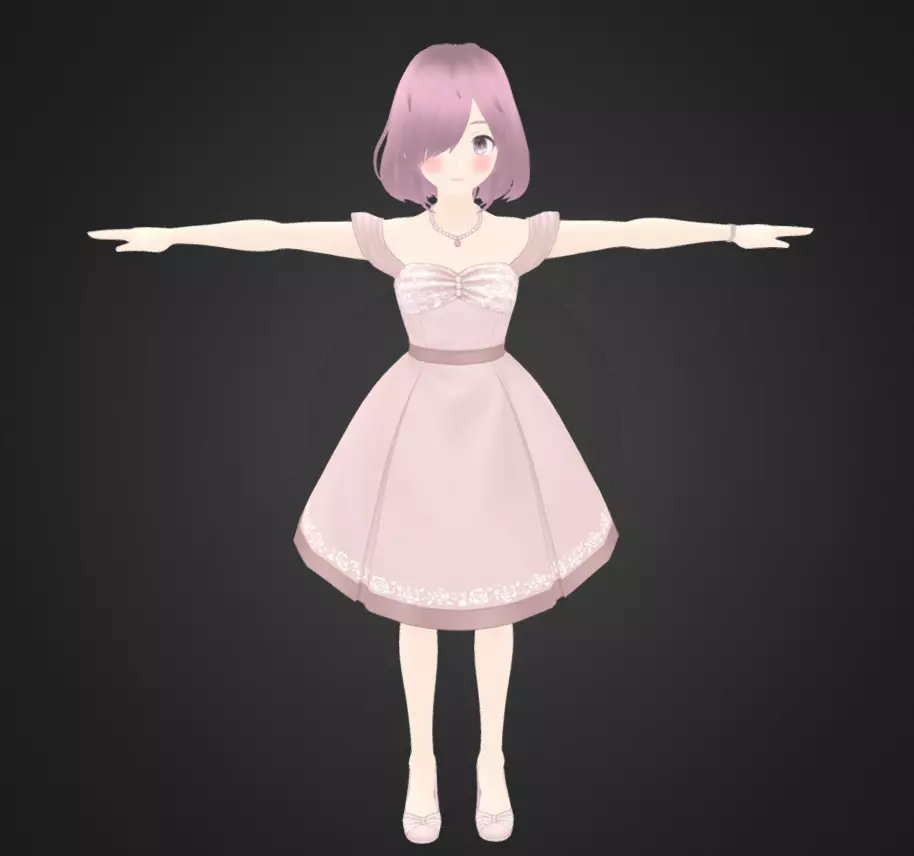 Anime Dancer - Fully Rigged 3D Model Free 3D model_0