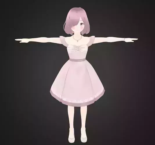 Anime Dancer - Fully Rigged 3D Model