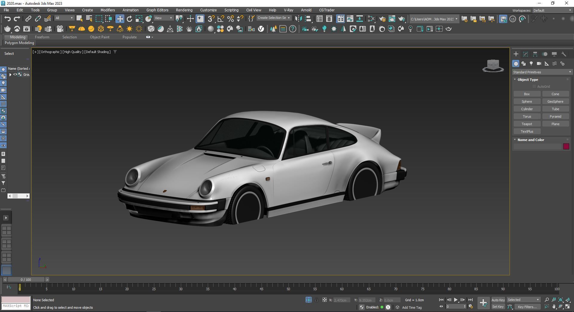 Porsche 911 Carrera Coupe 1987 3D print model_1