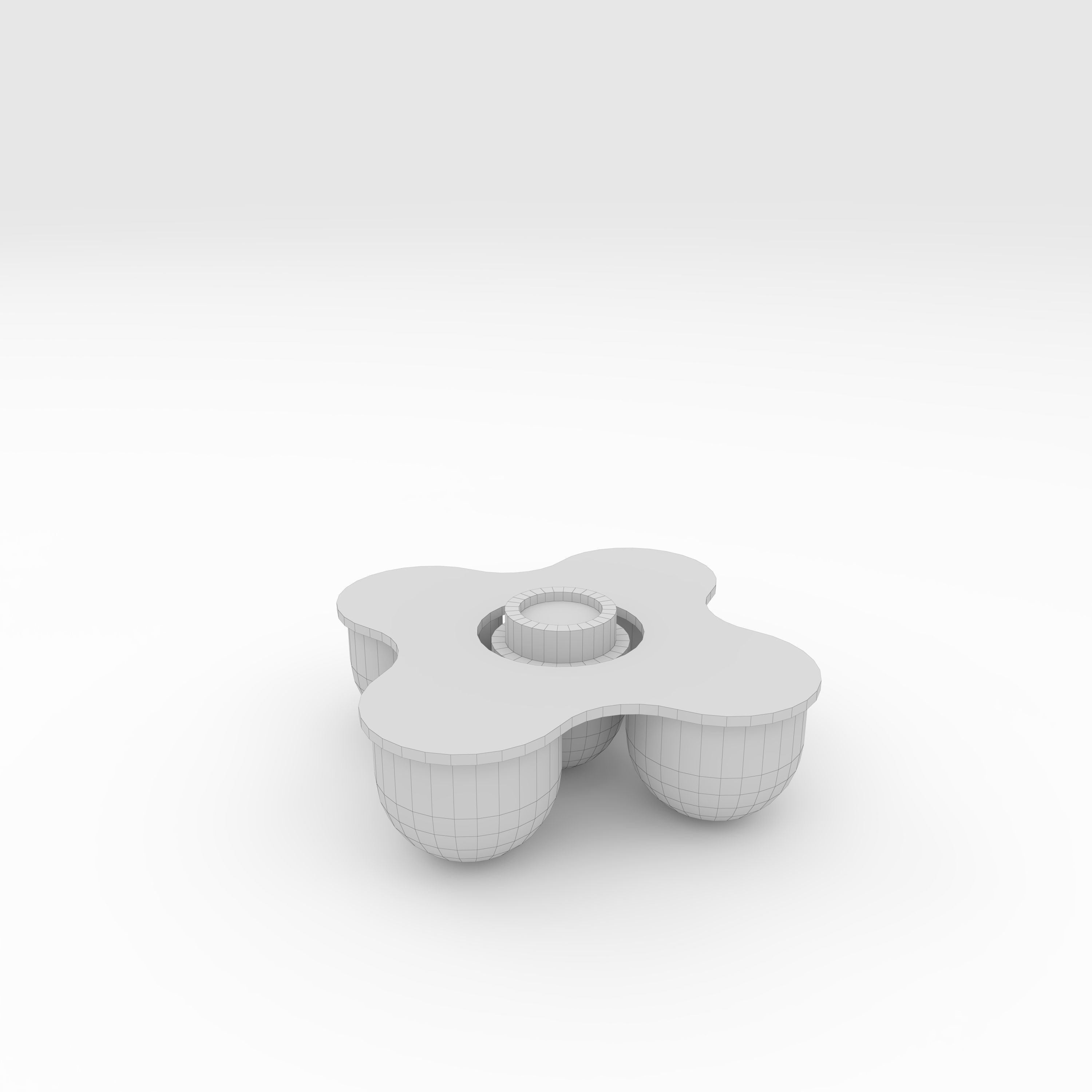 Bench Park 59 Low-poly 3D model_5