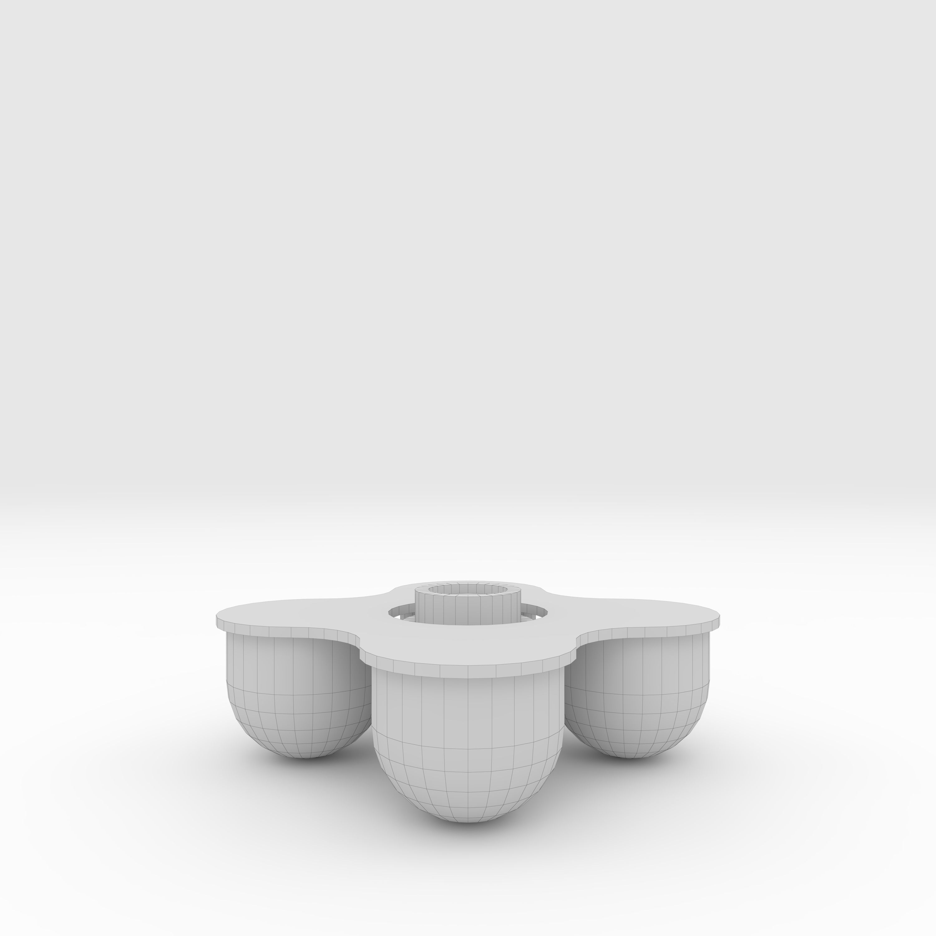 Bench Park 59 Low-poly 3D model_9