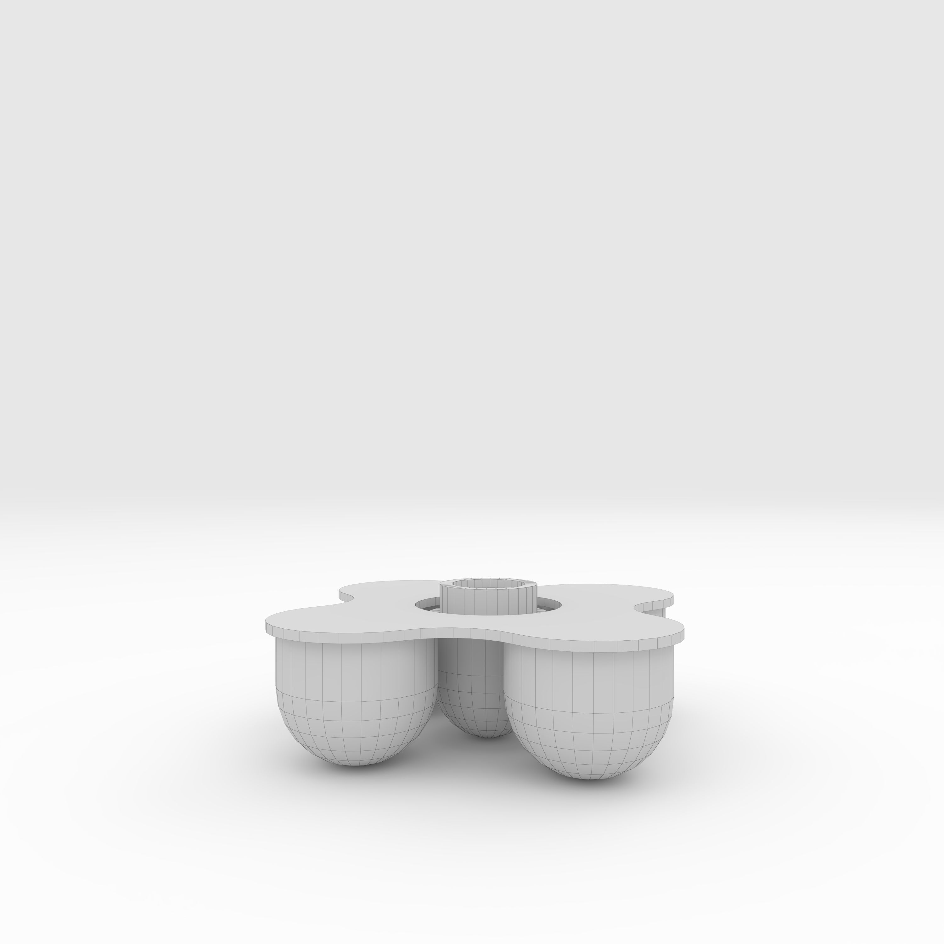 Bench Park 59 Low-poly 3D model_7