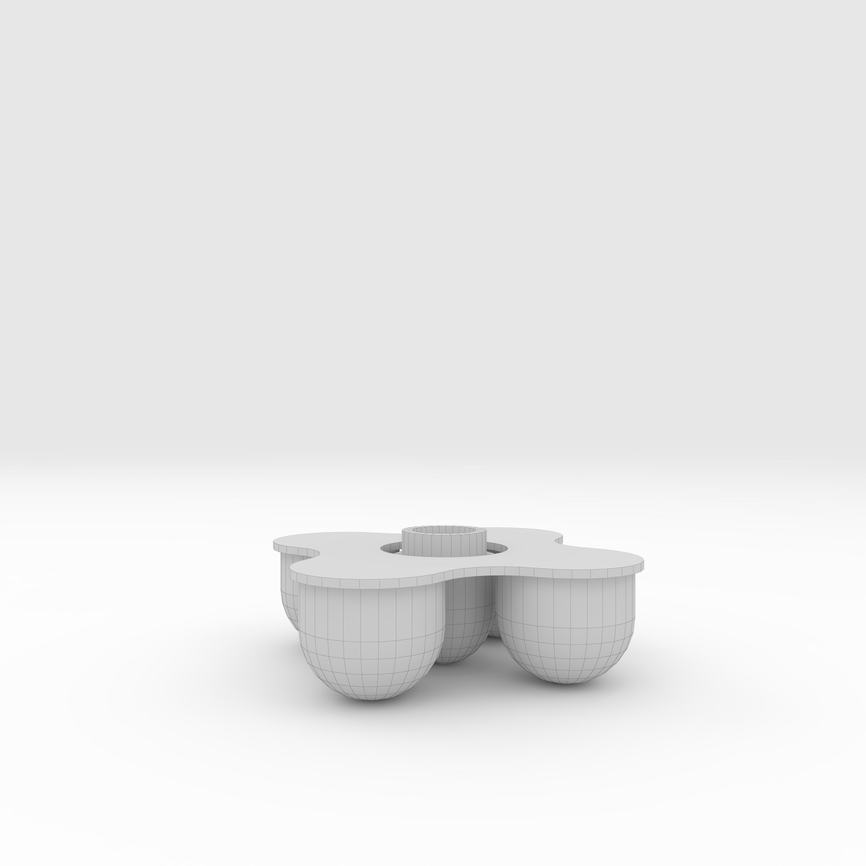 Bench Park 59 Low-poly 3D model_11