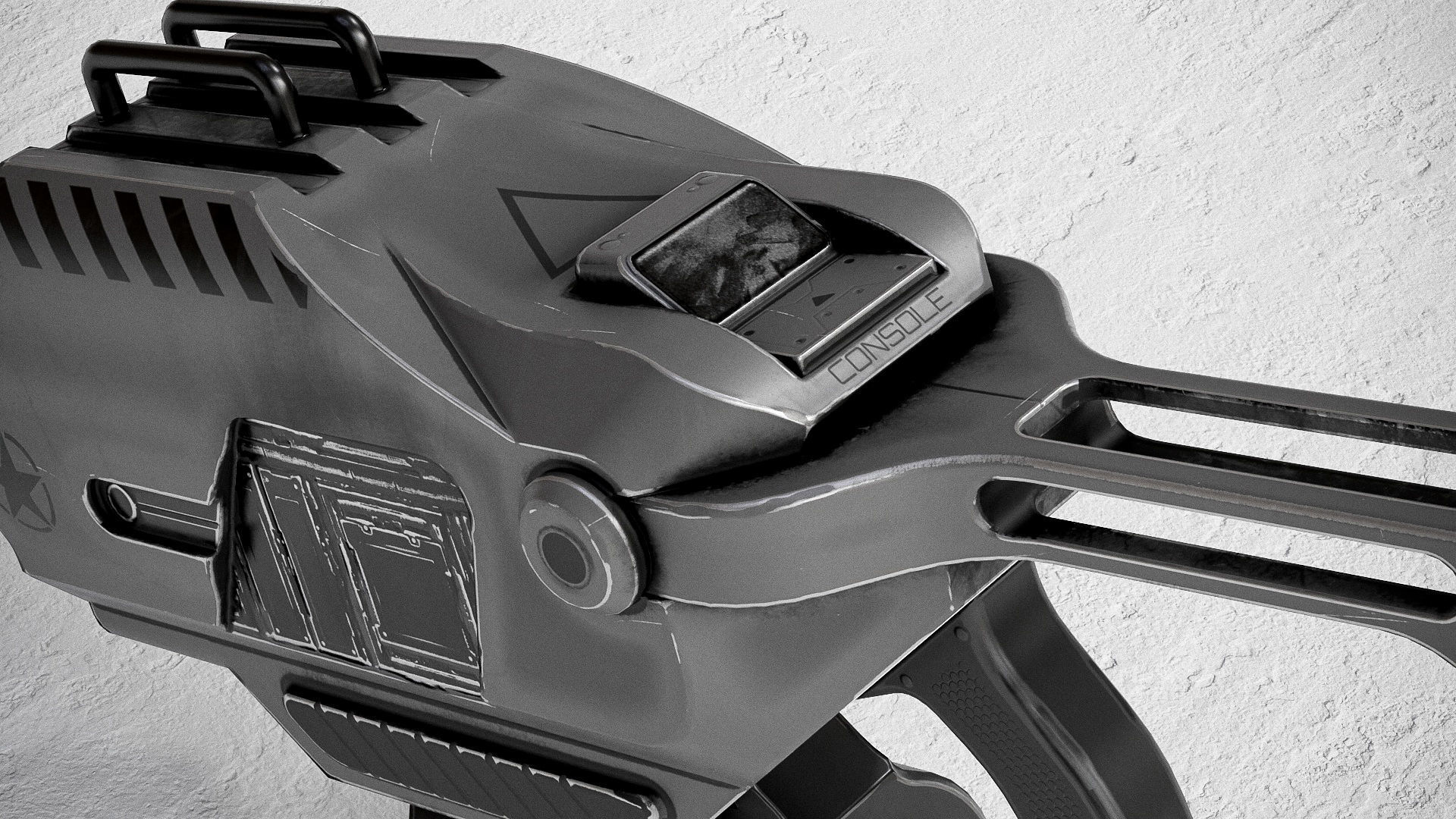 Sci-fi Minigun PBR Low-poly 3D model_5