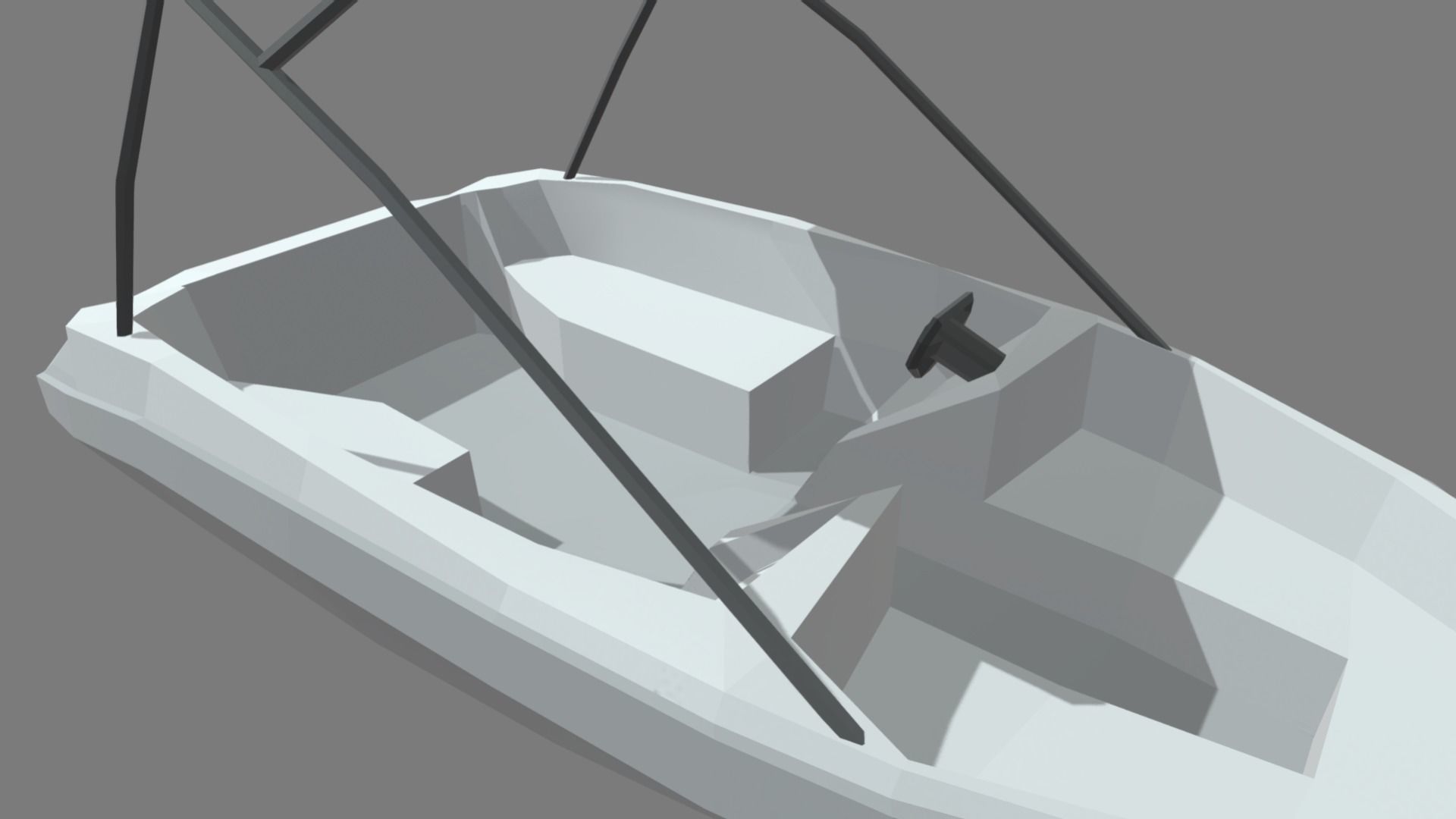 Low Poly Boat 01 Low-poly 3D model_5