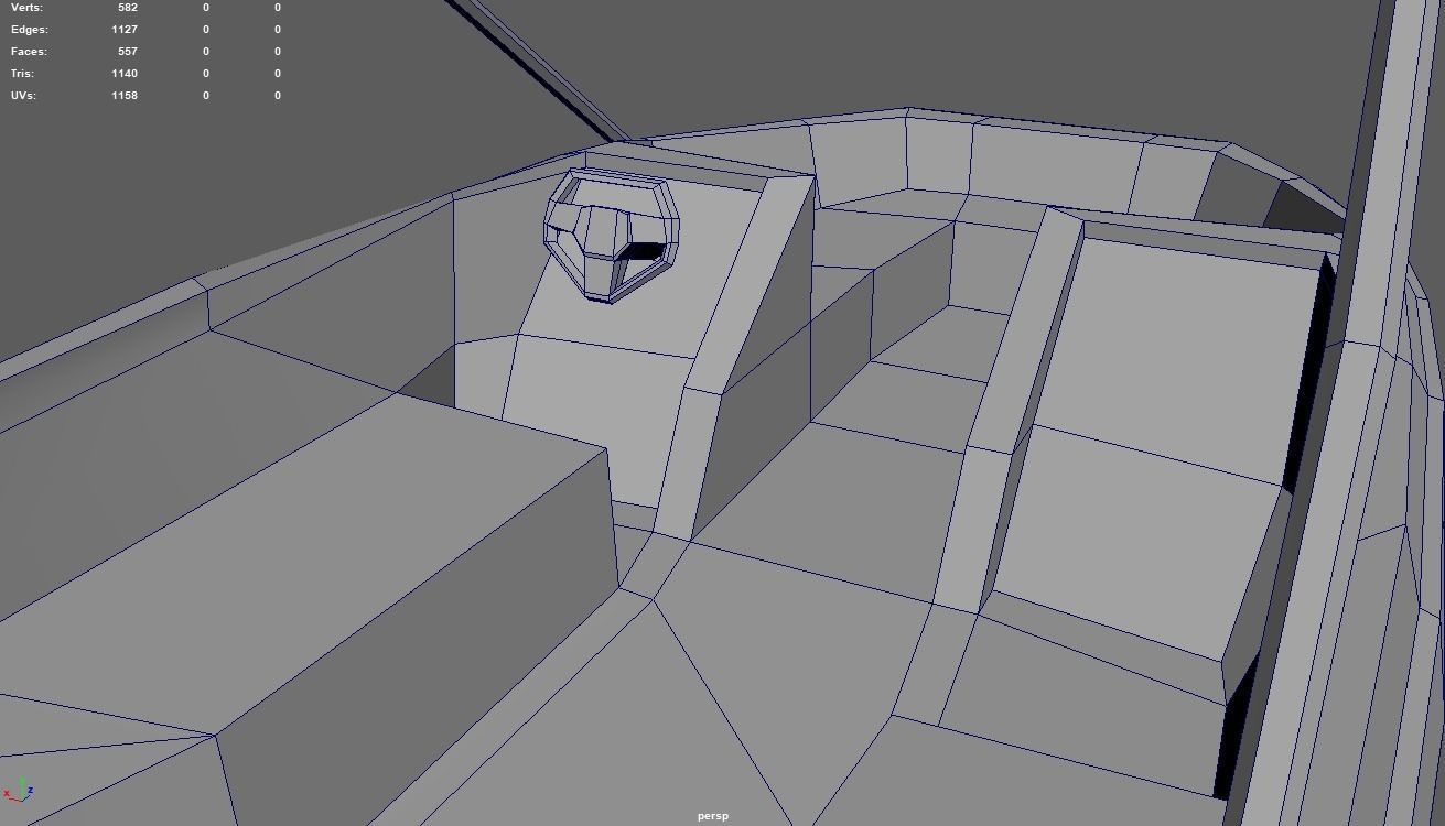 Low Poly Boat 01 Low-poly 3D model_13