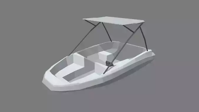 Low Poly Boat 01 Low-poly 3D model