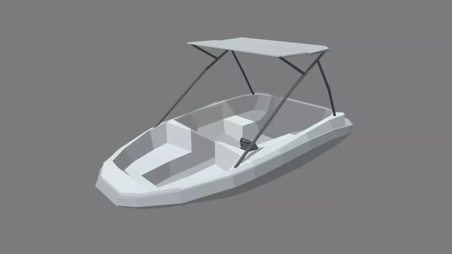Low Poly Boat 01 Low-poly 3D model_0