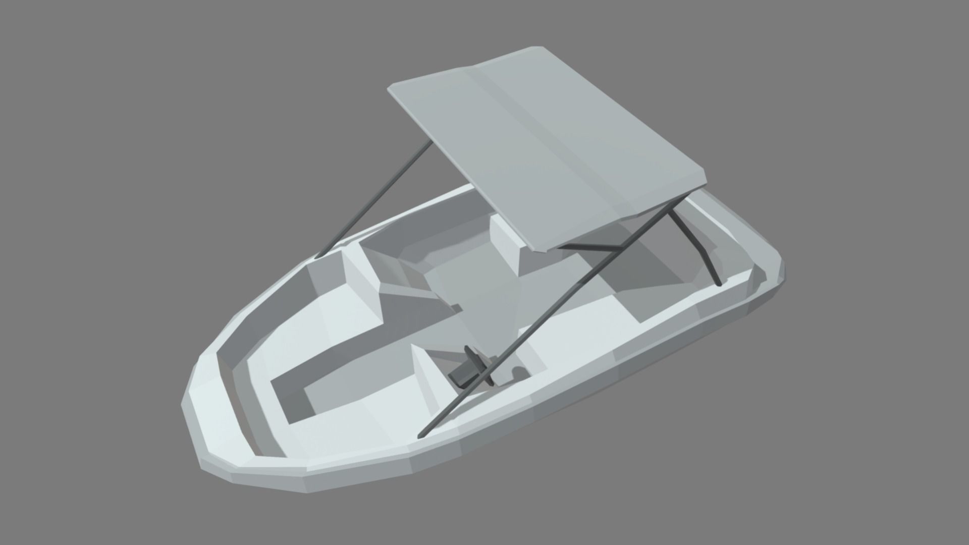 Low Poly Boat 01 Low-poly 3D model_3