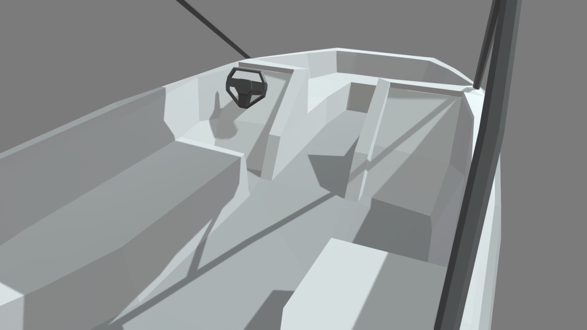 Low Poly Boat 01 Low-poly 3D model_4