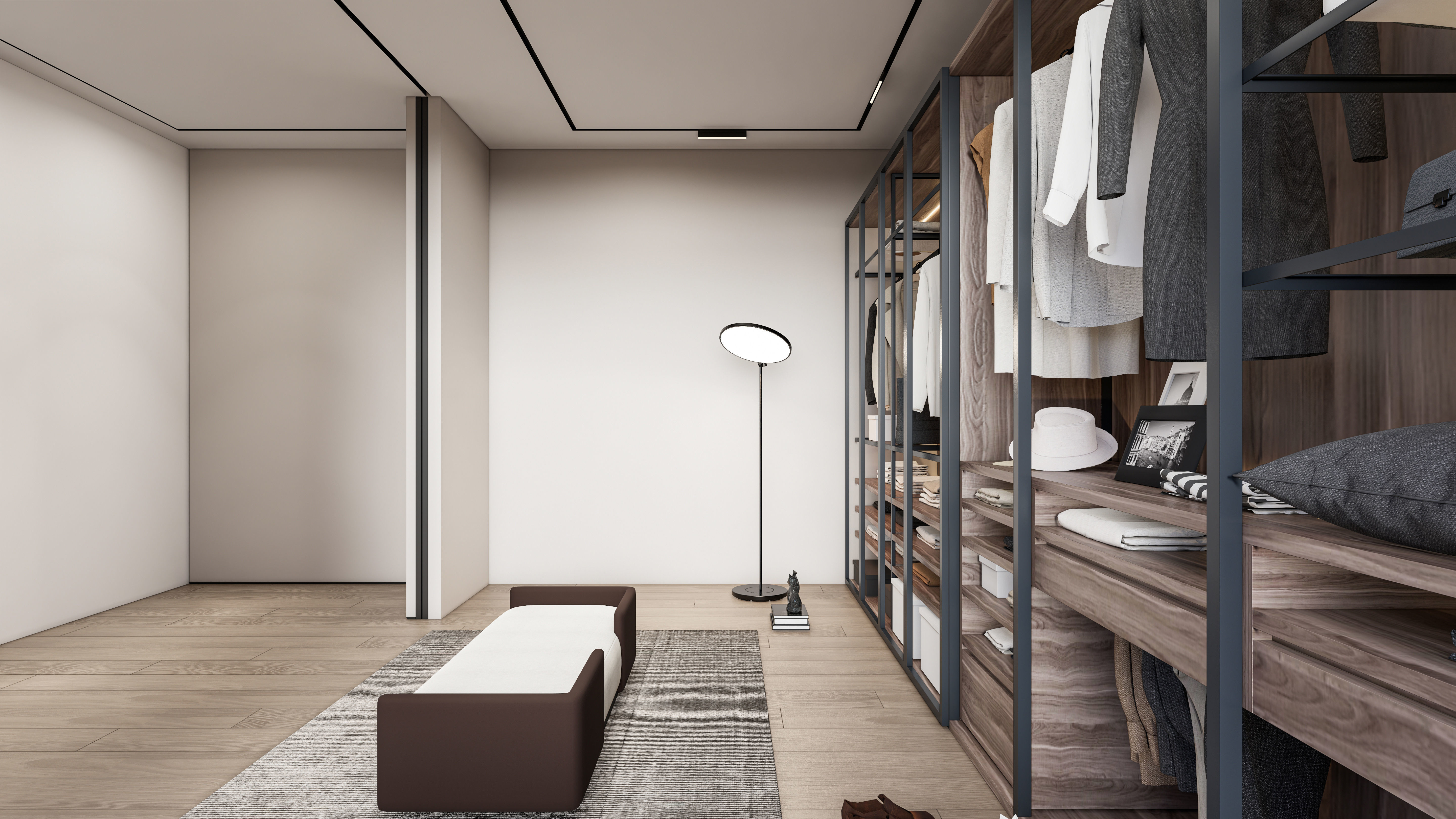 Dressing room  Wardrobe closet full Scene 3D model_4