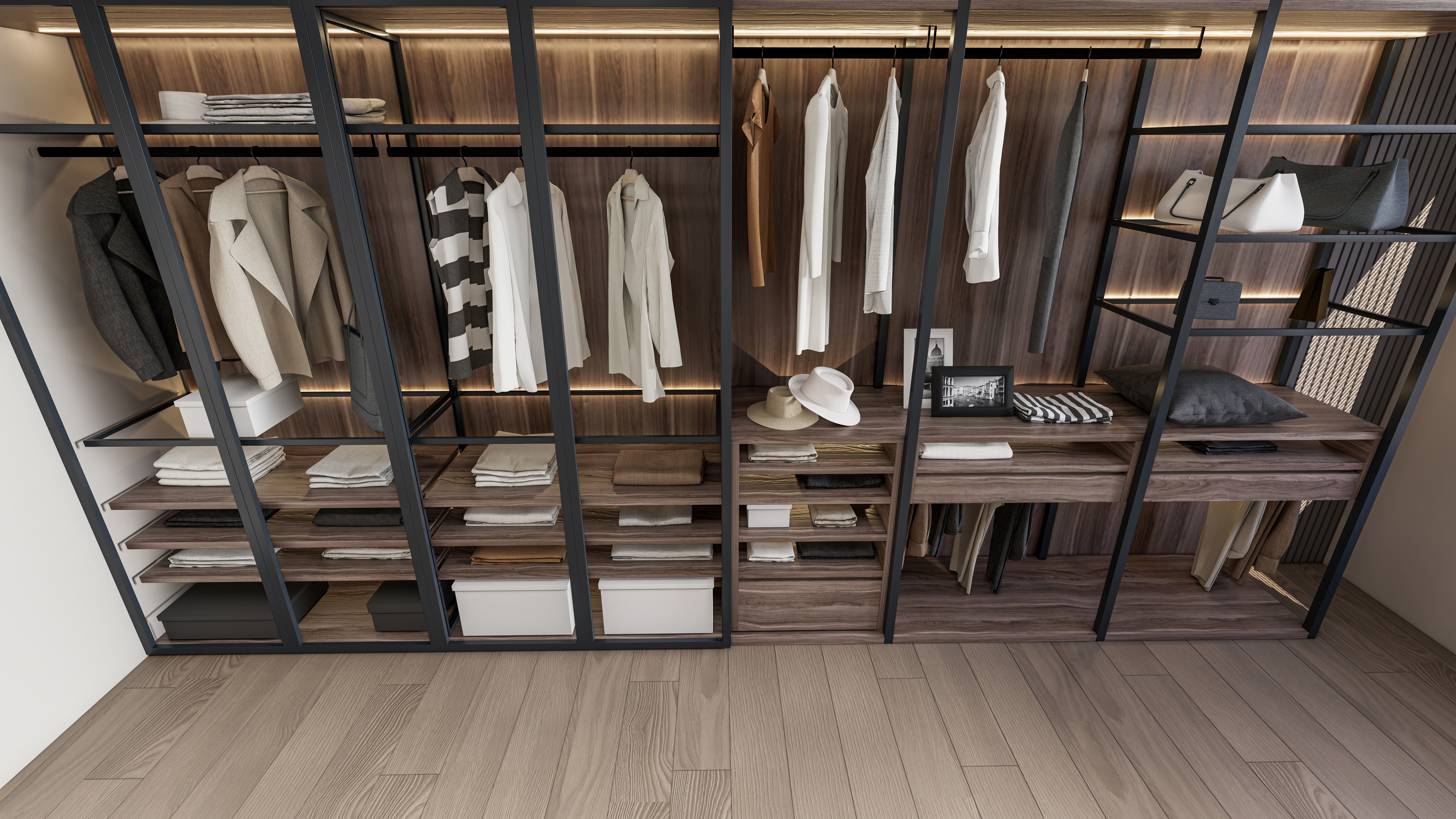 Dressing room  Wardrobe closet full Scene 3D model_9