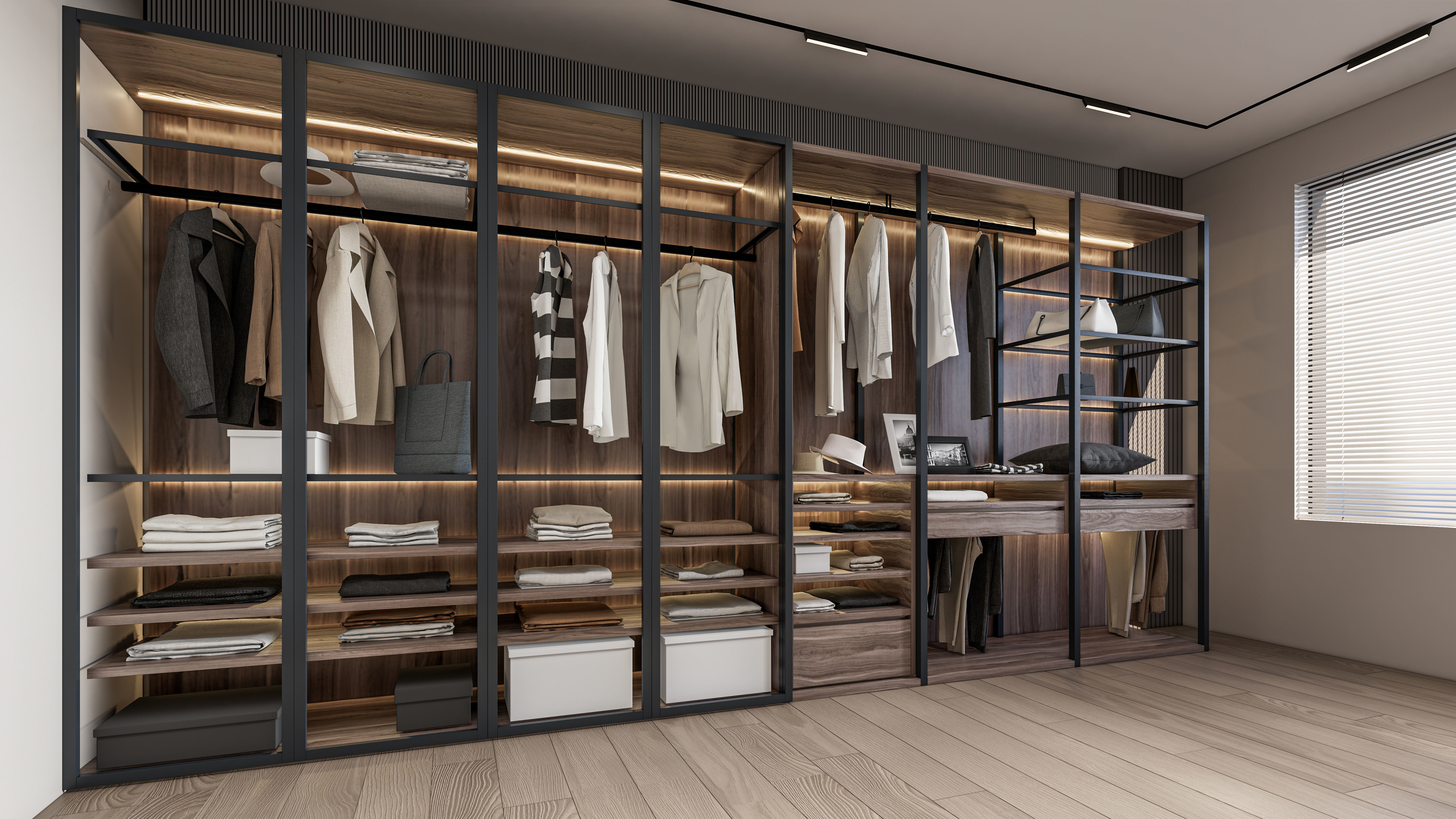 Dressing room  Wardrobe closet full Scene 3D model_7
