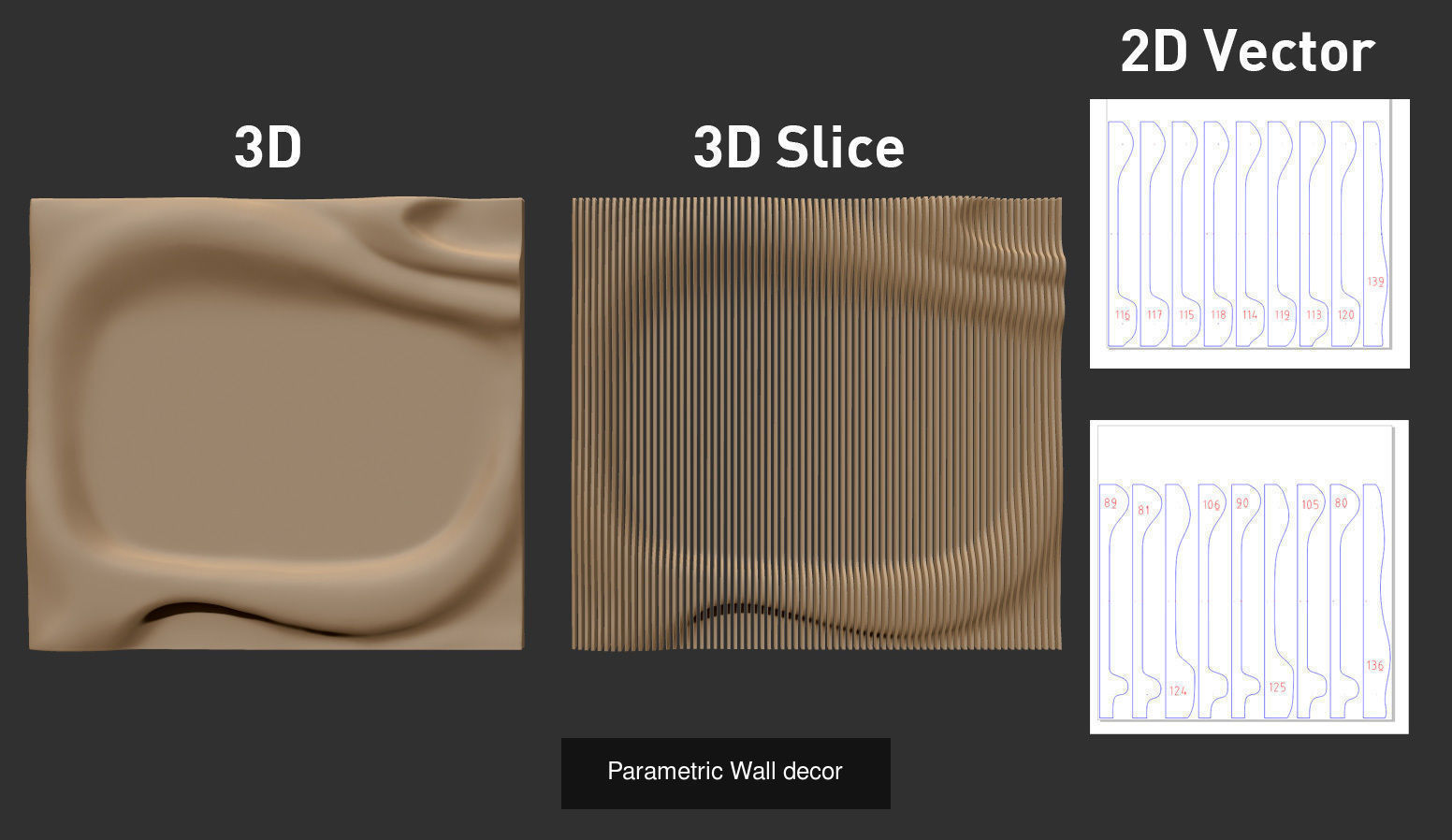 Wall Art Panel Set 3D Model Collection_13