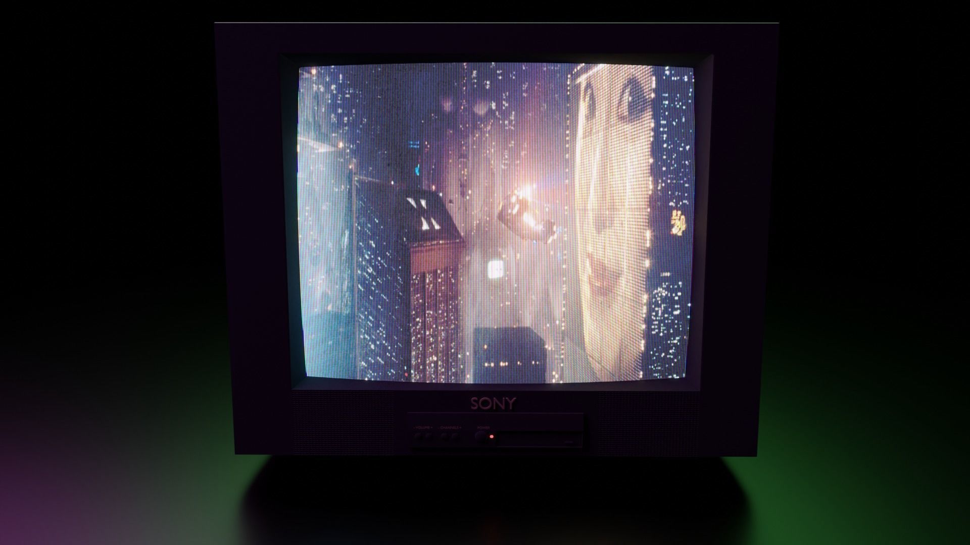 Low-poly CRT Televesion  Low-poly 3D model_5