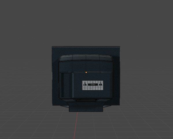 Low-poly CRT Televesion  Low-poly 3D model_8