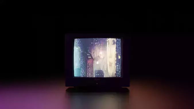 Low-poly CRT Televesion 