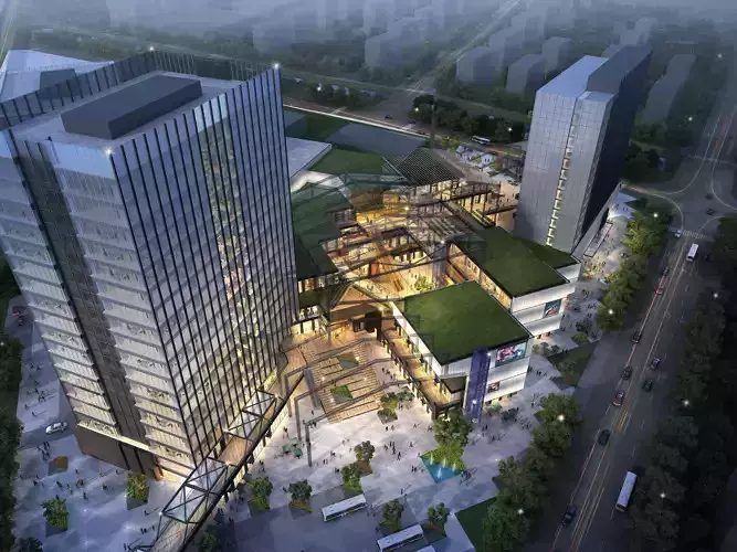 3Dmax fashion city commercial square building 232