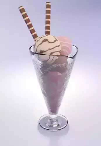 ice cream n glass model