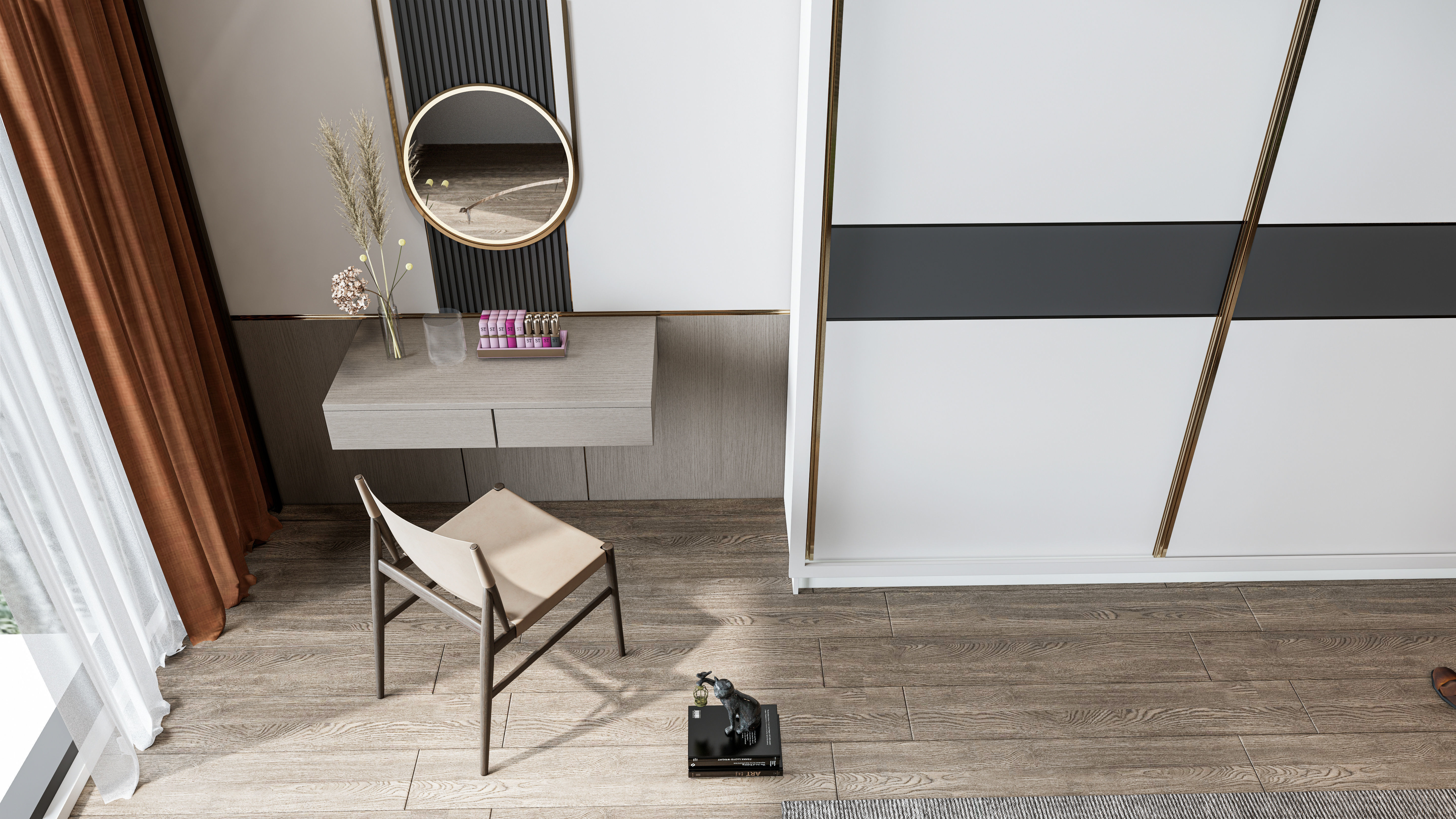 Dressing room  Wardrobe closet full Scene 3D model_12