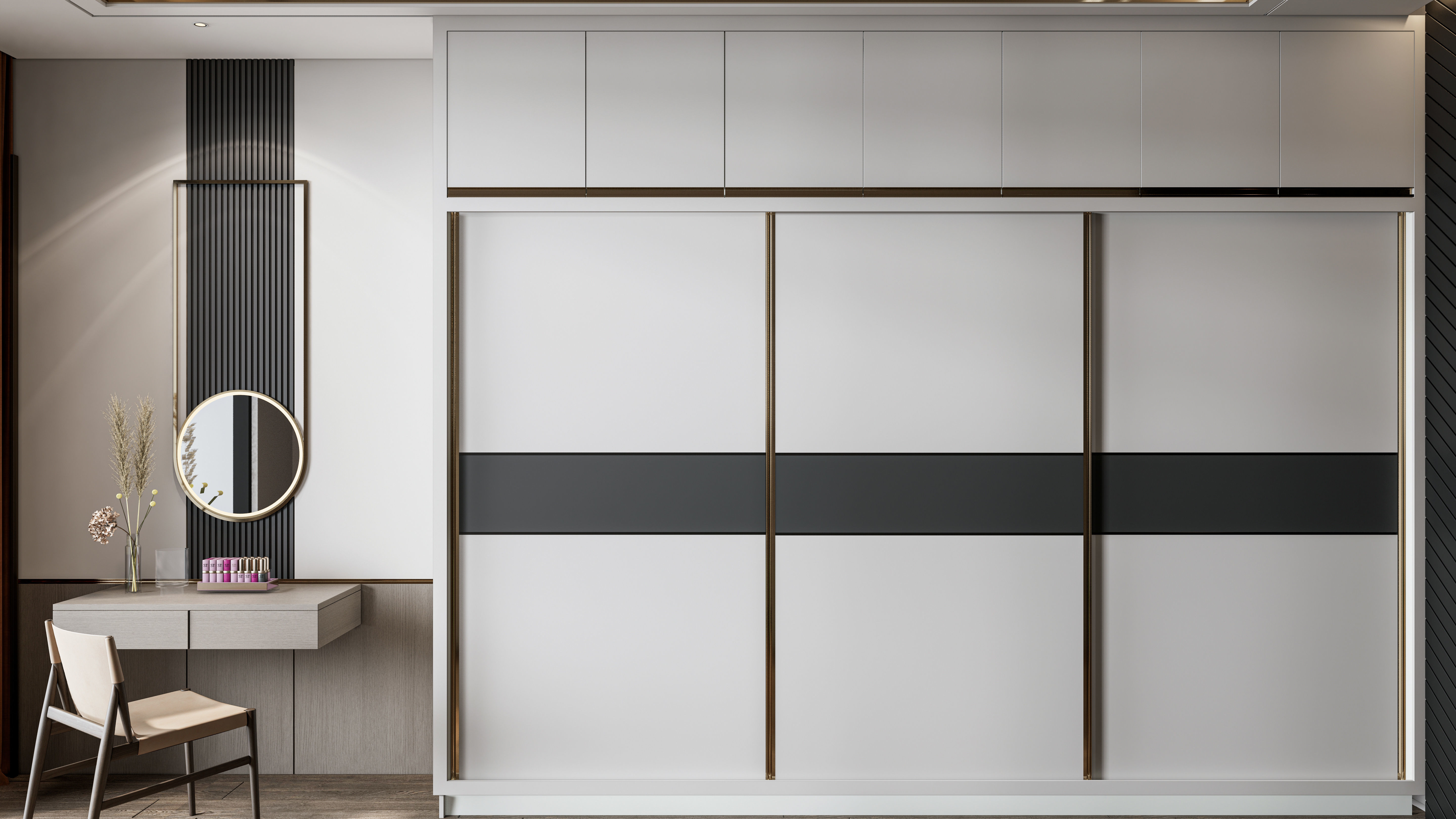 Dressing room  Wardrobe closet full Scene 3D model_9