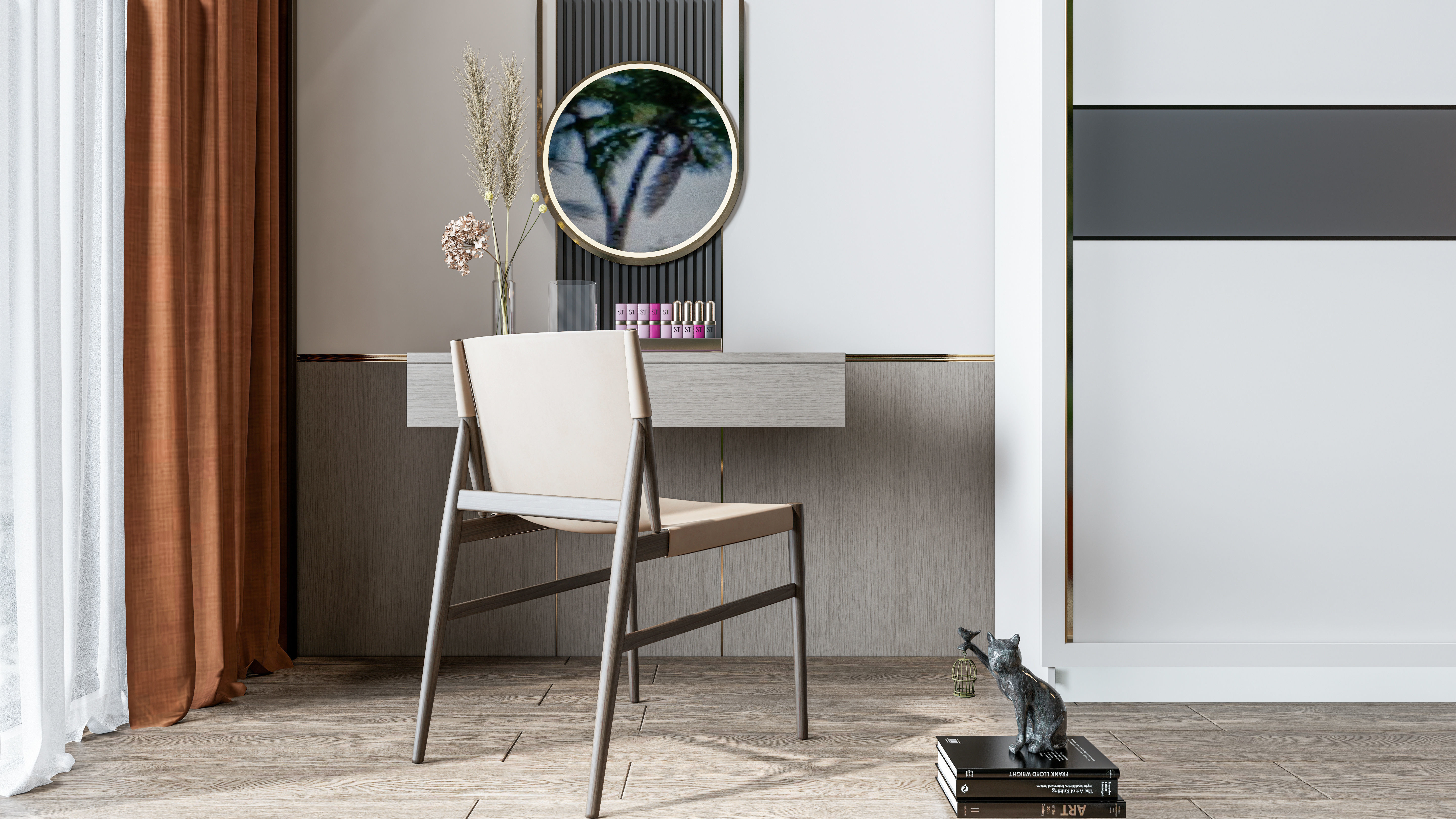 Dressing room  Wardrobe closet full Scene 3D model_10