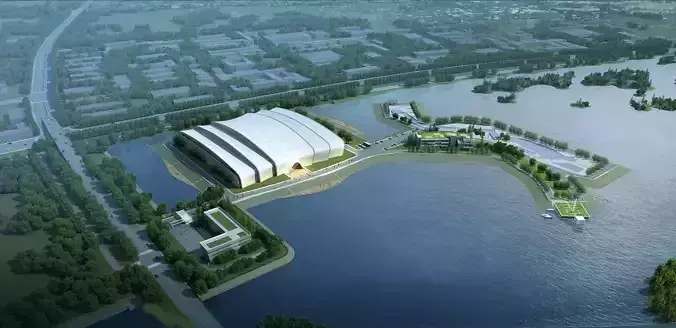 3Dmax fashion city commercial square building 239