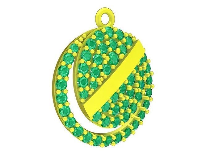 6300 Korean Diamond Women Pendant  3D print model