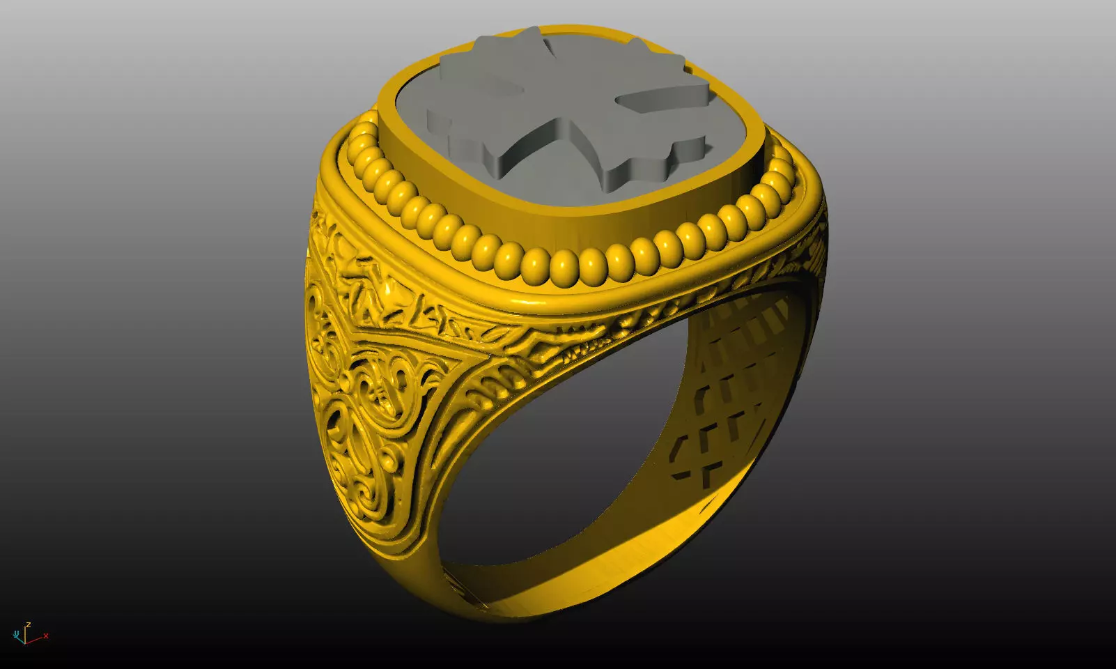men ring  3D print model_0