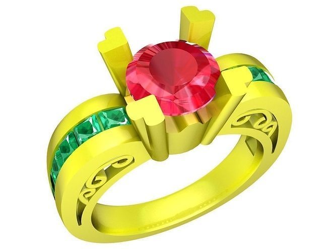 6321 HongKong Fashion Diamond Women Ring  3D print model