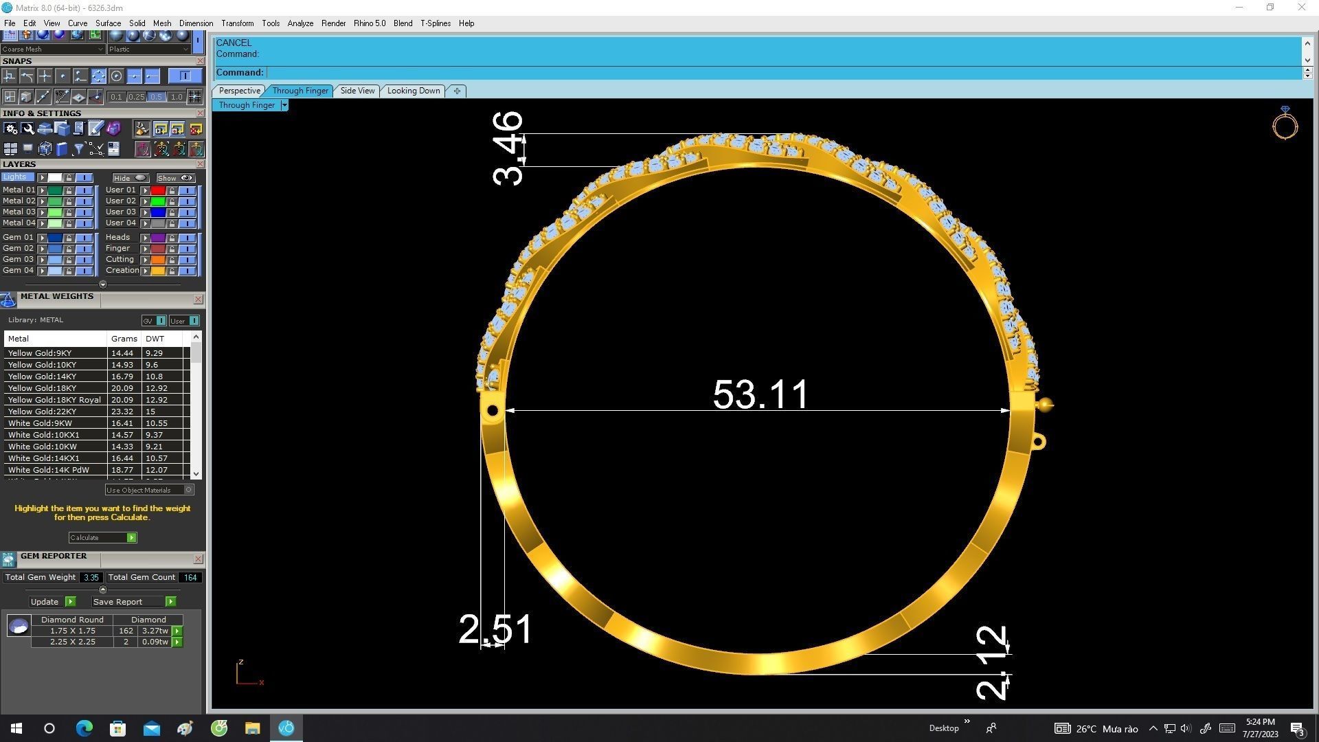 6326 New Design Korean Diamond Bangle Bracelets 3D print model_6