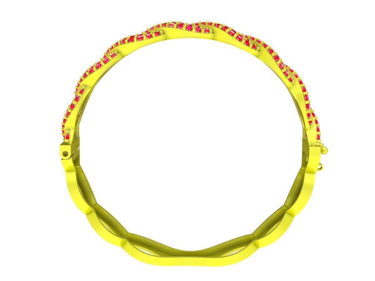 6326 New Design Korean Diamond Bangle Bracelets 3D print model_3