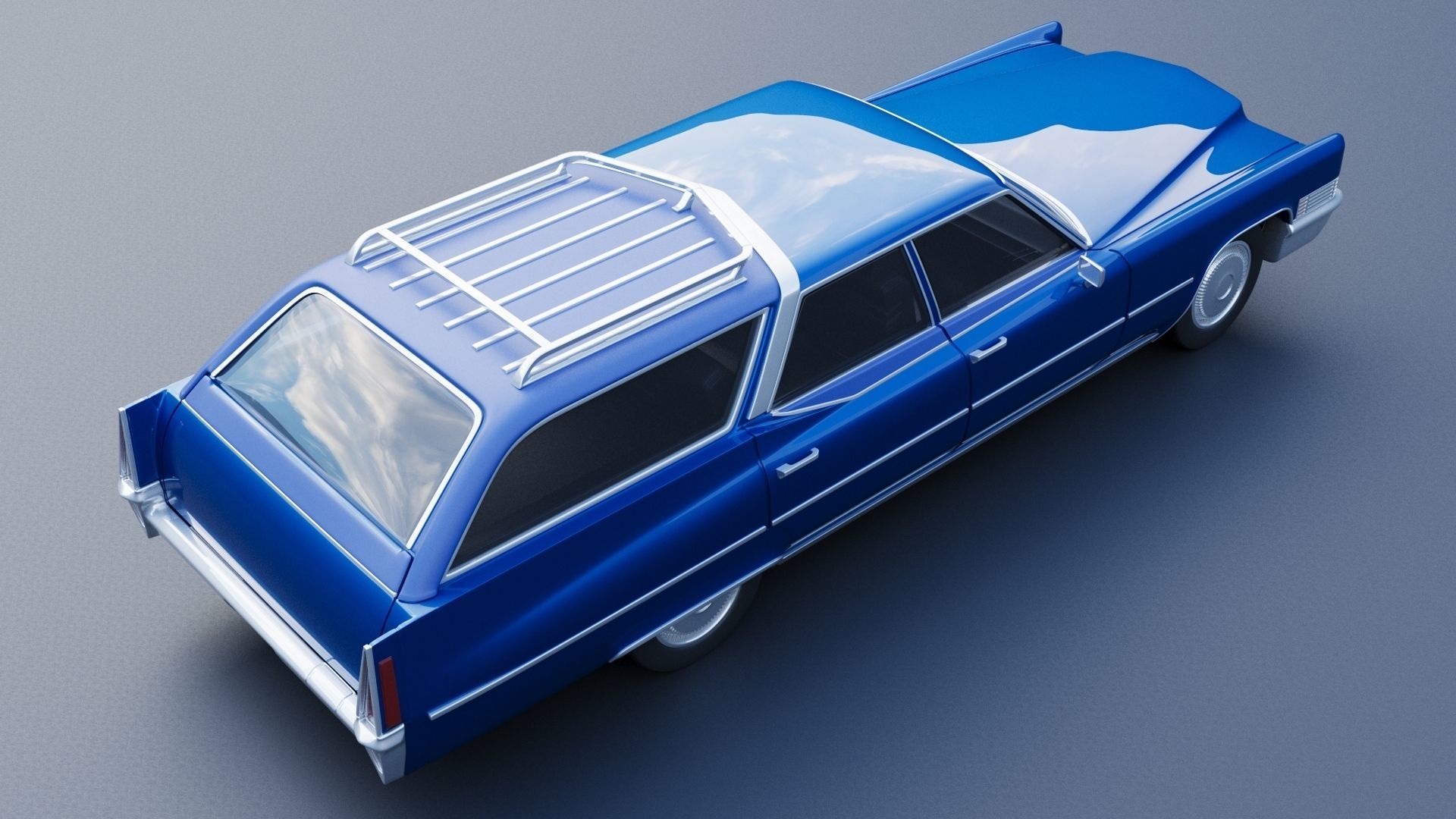 Cadillac Fleetwood Brougham Wagon 1970 3D print model_6