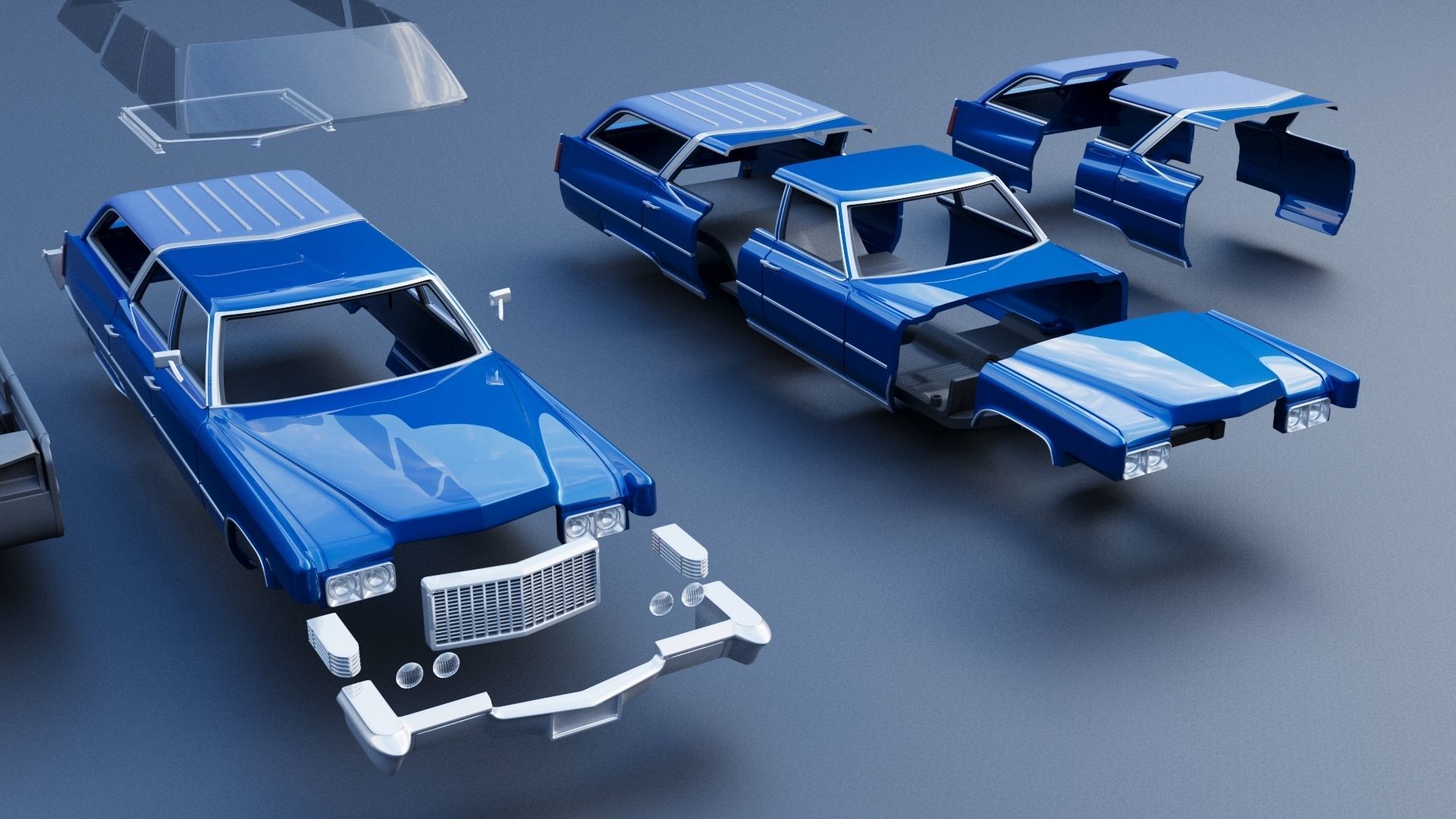Cadillac Fleetwood Brougham Wagon 1970 3D print model_15