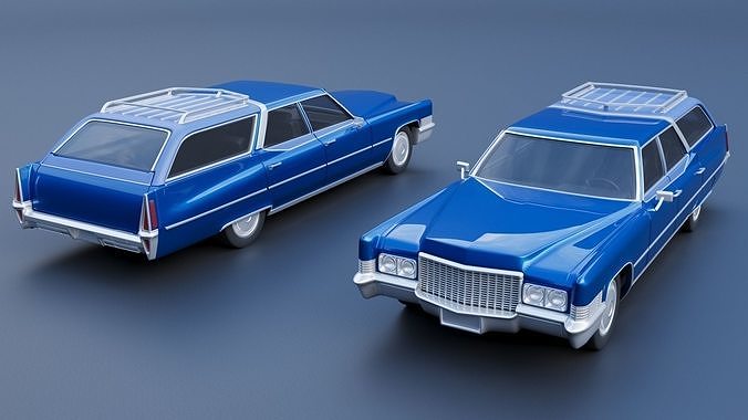 Cadillac Fleetwood Brougham Wagon 1970 3D print model 2