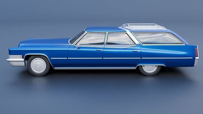 Cadillac Fleetwood Brougham Wagon 1970 3D print model 4