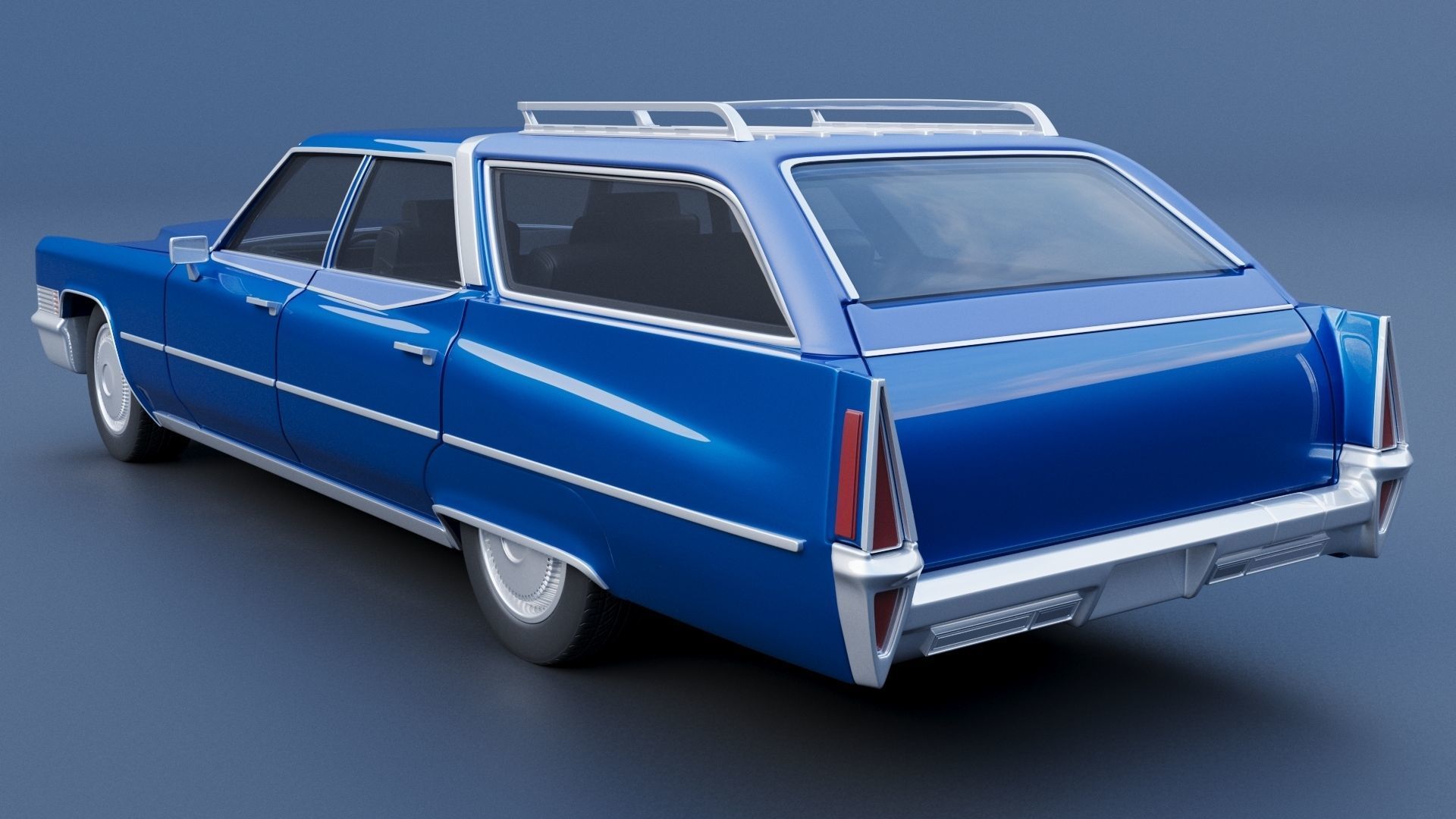 Cadillac Fleetwood Brougham Wagon 1970 3D print model_4