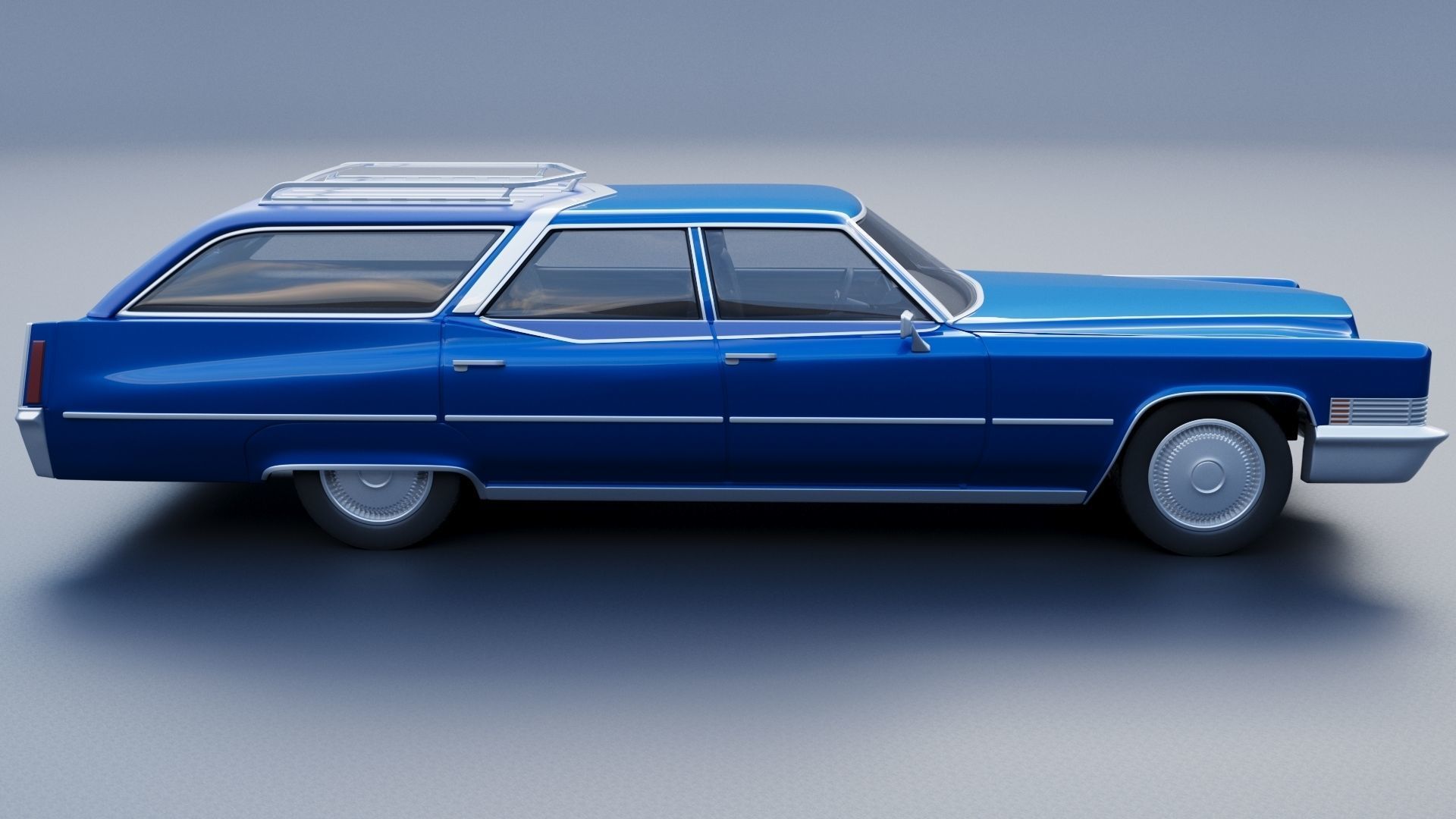 Cadillac Fleetwood Brougham Wagon 1970 3D print model_7