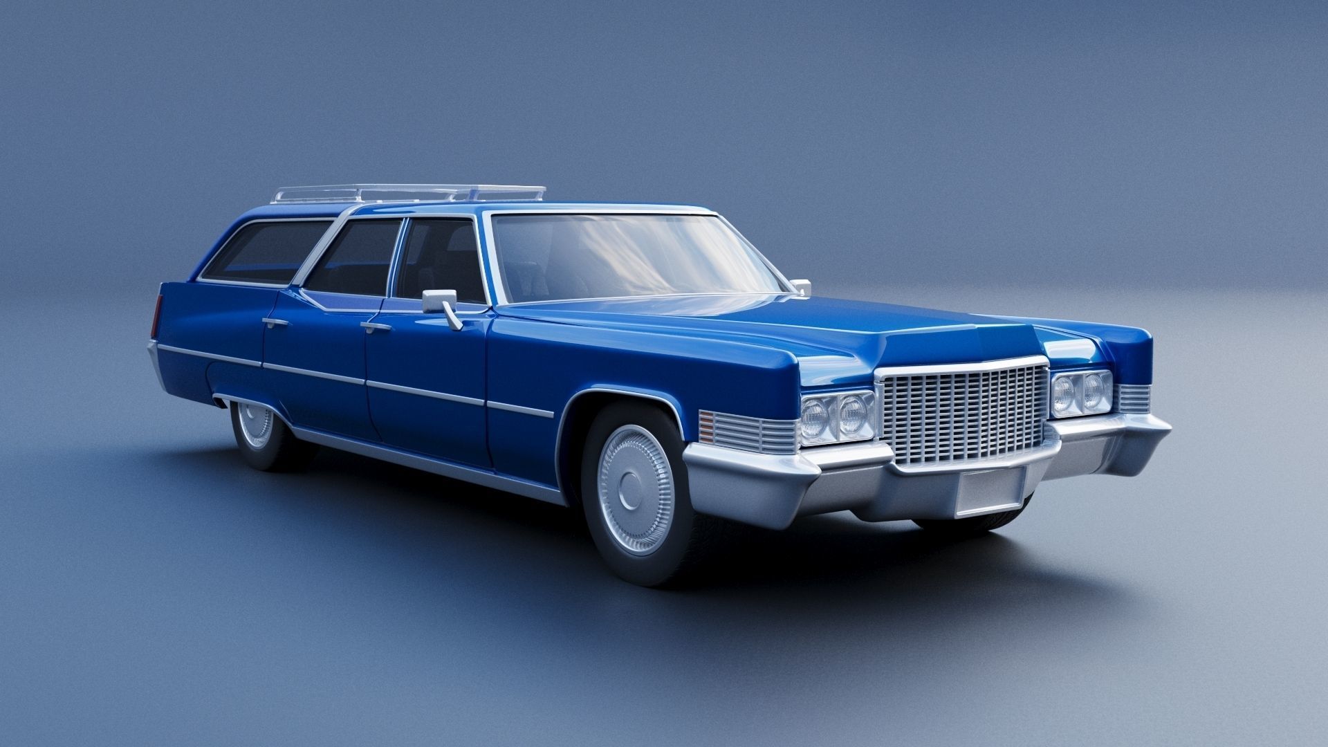 Cadillac Fleetwood Brougham Wagon 1970 3D print model_8