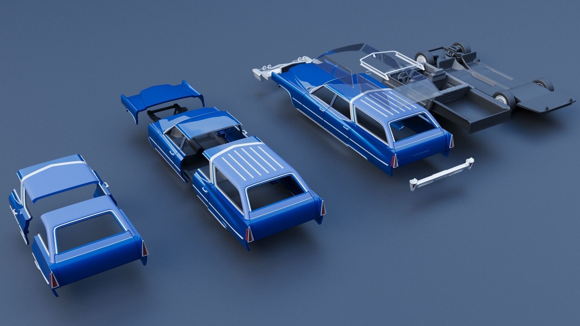 Cadillac Fleetwood Brougham Wagon 1970 3D print model_12