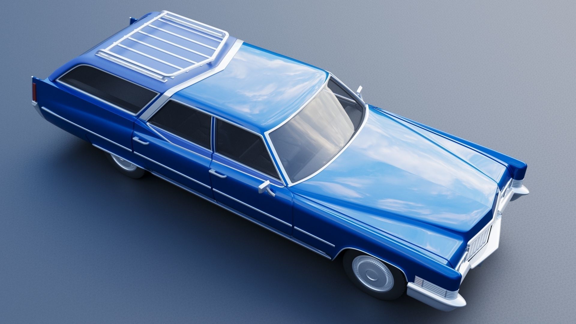 Cadillac Fleetwood Brougham Wagon 1970 3D print model_9
