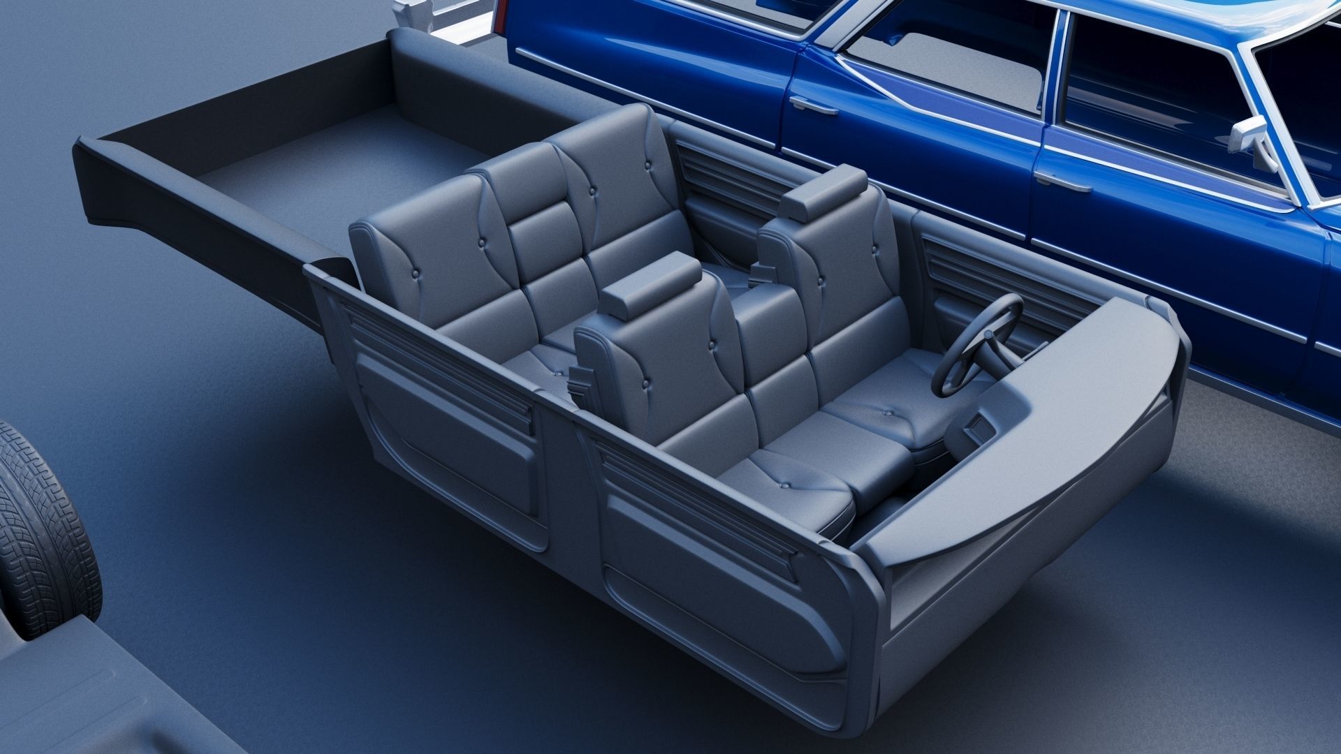 Cadillac Fleetwood Brougham Wagon 1970 3D print model_16