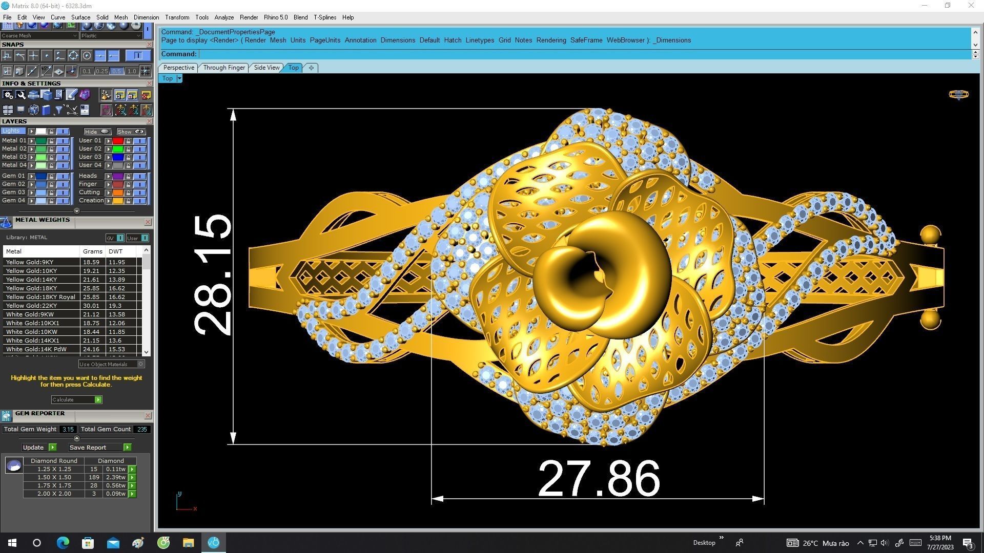 6328 New Design Flower Diamond Bangle Bracelets 3D print model_5