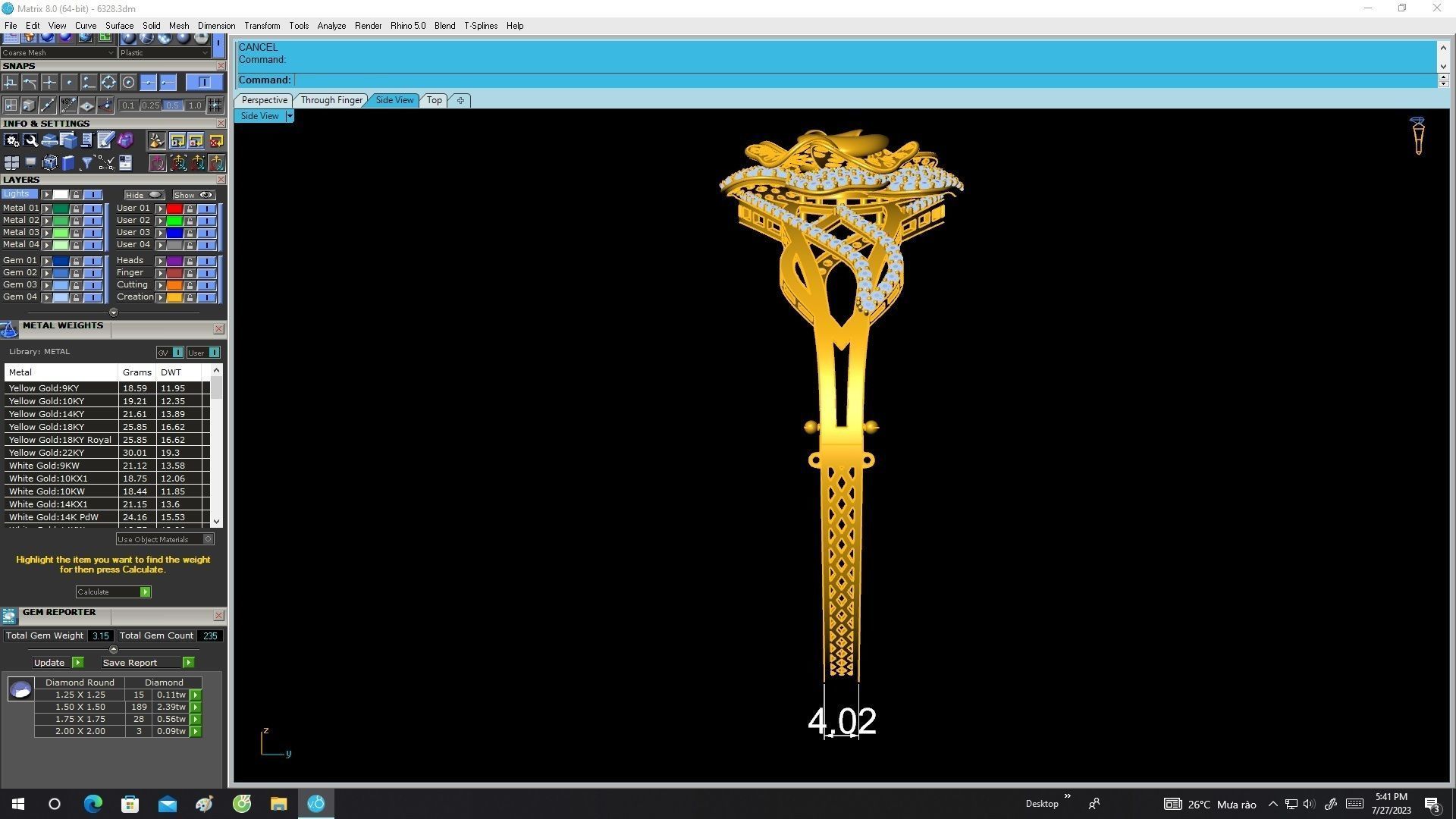 6328 New Design Flower Diamond Bangle Bracelets 3D print model_7