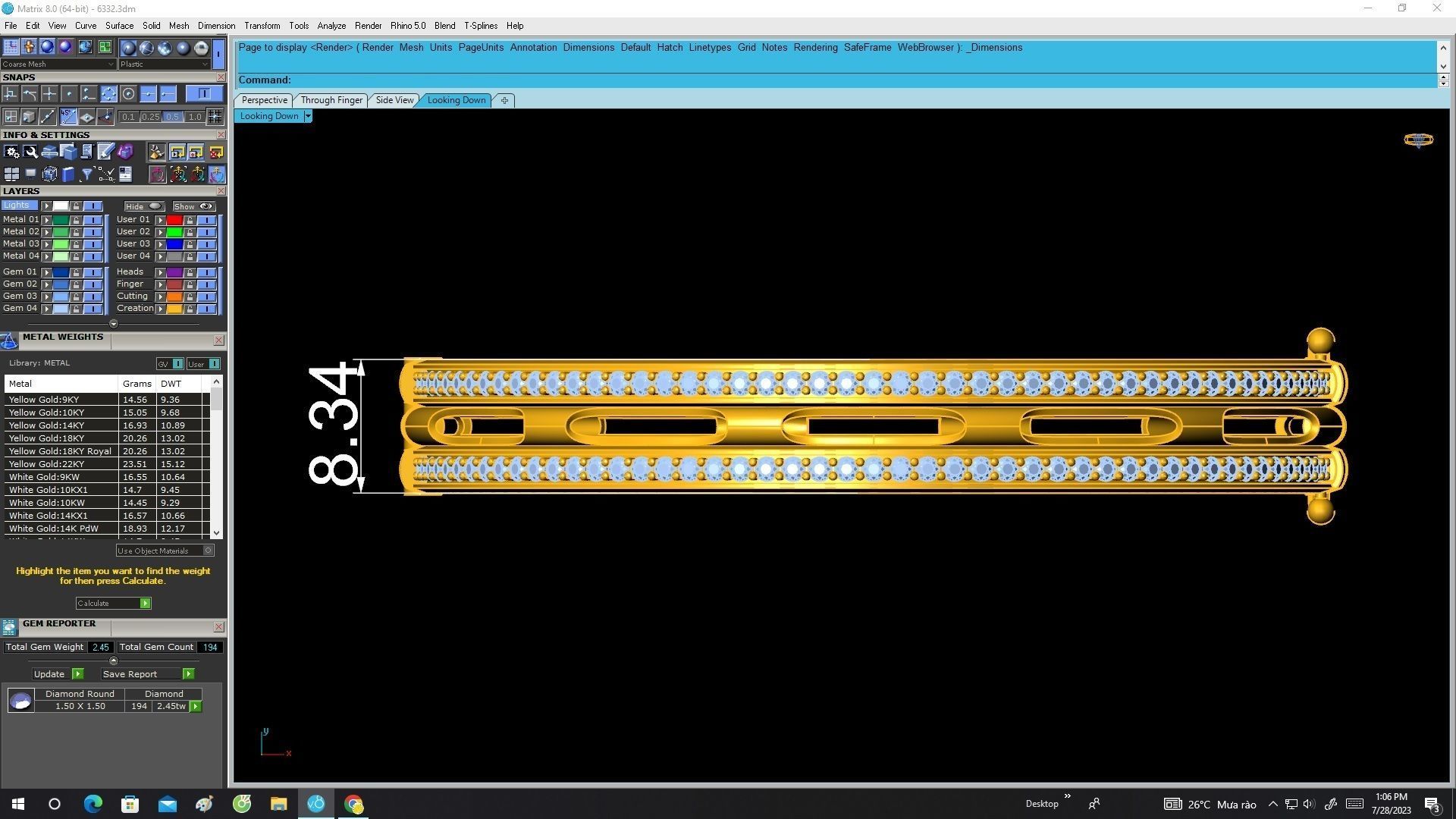 6332 Vietnamese elephant tail hair Diamond bangle 3D print model_5